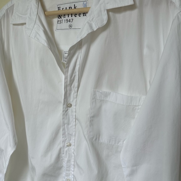 Frank & Eileen Waverly Button Down Superluxe Shirt in White, size XL - Picture 5 of 9